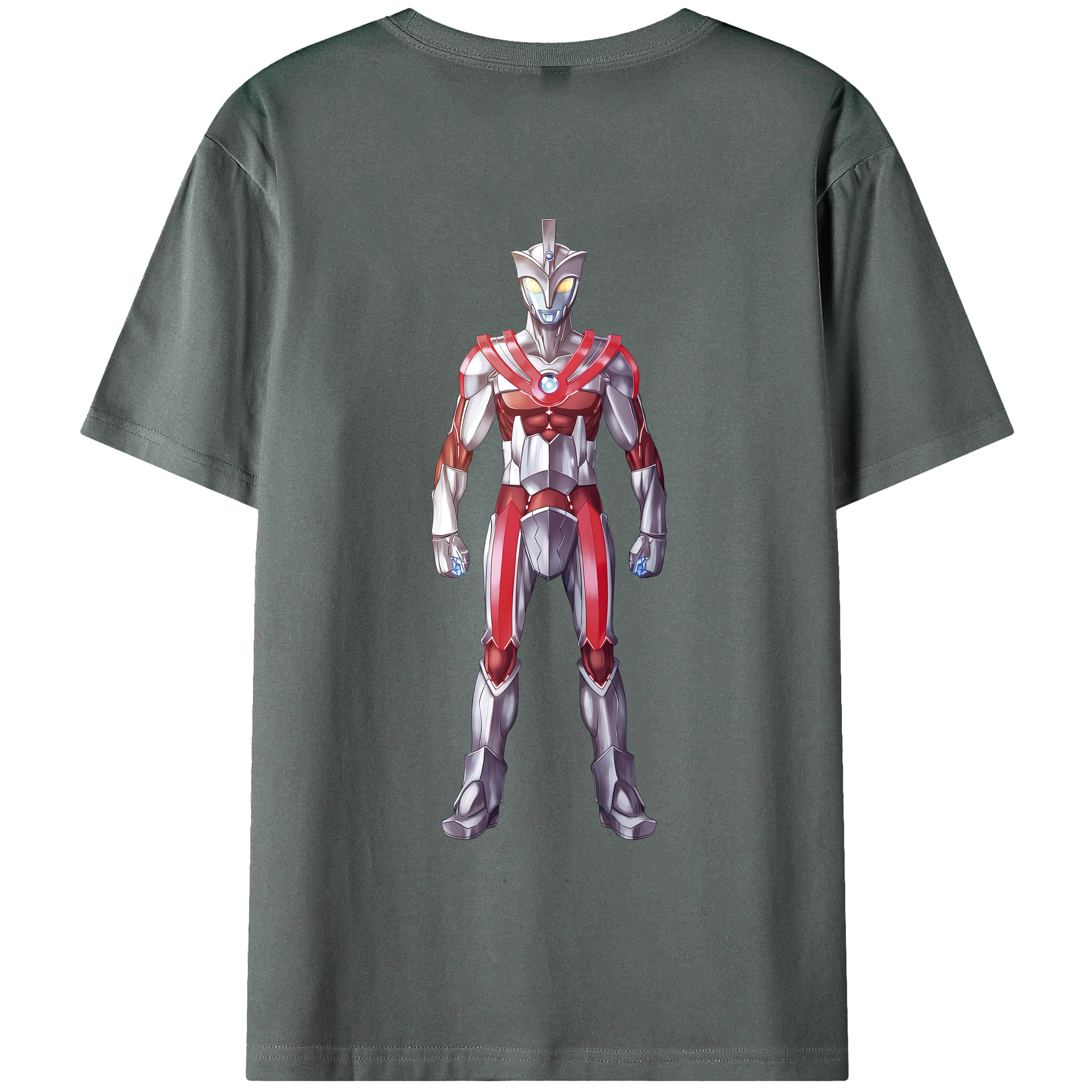 （画像用） ウルトラマン Ultraman 綿100％ メンズ半袖Tシャツ（バックプリント） 通気性